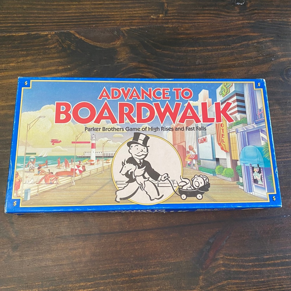 Vintage‎ 1985 Advance to Boardwalk Parker Brothers Board Game Complete 0014